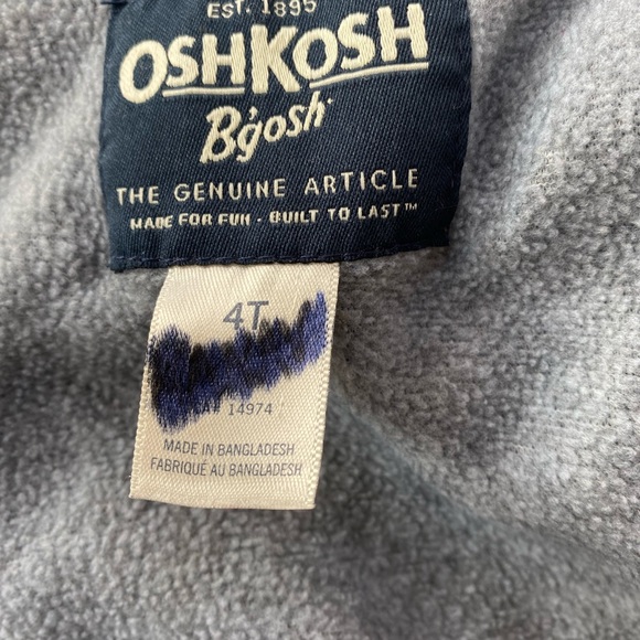 Oshkosh B’gosh fleece lined rain jacket 4T - Picture 11 of 13